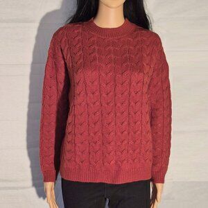 MANGO Knit Sweater, Red in size Small NWT